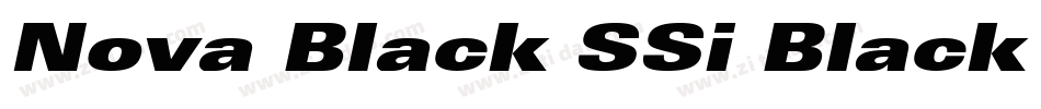 Nova Black SSi Black Italic字体转换